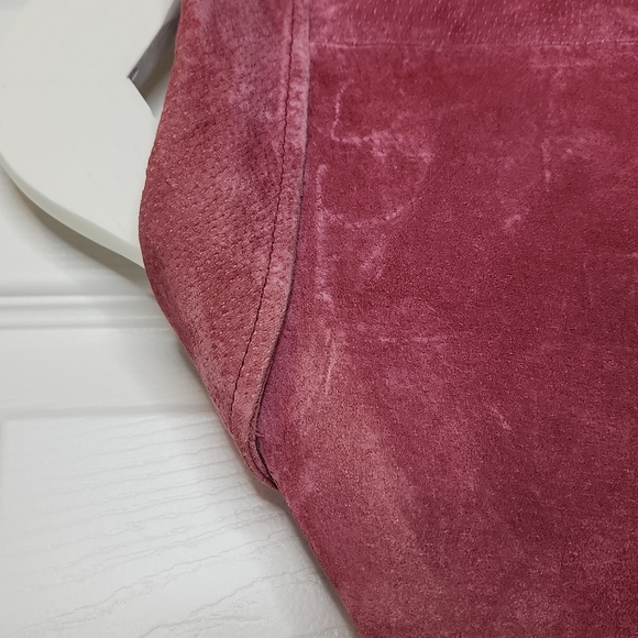 Vintage East 5th pink leather suede fitted jacket fully lined size XL - Picture 4 of 12